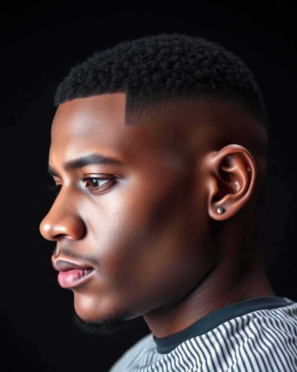 Precision skin fade with sharp lineup